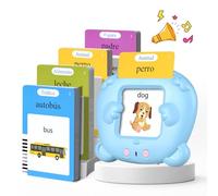 Tarjetas Flash Parlantes Tarjeta Flash Parlante Juguetes Educativos Niños para 2 3 4 5 6 Años Flash Parlantes Juguetes de Aprendizaje Tarjetas Parlantes Talking Flash Card (Español Azul)