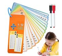Tarjetas flash por división, Tarjetas flash para matemáticas - Tarjetas flash para tutoriales de división 15X | Estudio de ecuaciones matemáticas Flash Card con bolígrafos de borrado en Subsidi