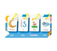 Tarjetas flash, tablas de aprendizaje, kit interactivo de 78 piezas que cultiva habilidades de oración, imágenes vívidas avanza el desarrollo temprano del vocabulario, educación en el hogar para uso