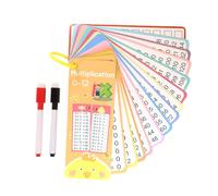 Tarjetas flash, tarjeta matemática de borrado en seco, división de multiplicación de sustracción de 2.75 x 7.1 pulgadas, diseño perforado auténtico, tarjetas de matemáticas para el aula y el