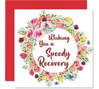 Tarjetas Get Well Soon para hombres - Wishing You A Speedy Recovery - Tarjetas de recuperación para mujeres, Soon, 145 mm de felicitación para mejor amigo, hermano, hermana, compañero de trabajo