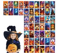 Tarjetas Halloween Pack de 50 Piezas de Papelería Decorativa Terrorífica