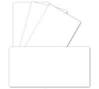 Tarjetas Individuales, 9,9 x 21 cm, Muy estables, adecuadas para impresoras. Ideal para Tarjetas de felicitación e Invitaciones. Marca de Calidad: NEUSER FarbenFroh, Color 10 - Hochweiß 500 Stück