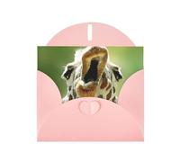 Tarjetas individuales de felicitación para amantes de la jirafa con sobres, tarjetas de felicitación pensando en ti, tarjetas de aliento