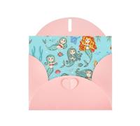 Tarjetas individuales de saludo de vida marina marina con sobres, tarjetas de felicitación pensando en ti, tarjetas de aliento