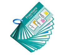 Tarjetas interactivas de aprendizaje de fracciones | Herramienta de estudio de matemáticas para padres y profesores | Tarjetas didácticas de fracciones escolares y domésticas
