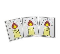 Tarjetas mágicas de velas de cumpleaños, truco de ilusión de velas, accesorio mágico para actuaciones, material de papel, 8,6 x 13,6 cm