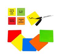 Tarjetas magnéticas para Pizarra con Marcador - 75 Piezas - Combinación - 5 Colores - 7,5 x 7,5cm - Notas Adhesivas Post it re escribibles para Pizarra Magnética y Refrigerador