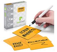 Tarjetas Magnetics de Scrum, Agile, Kanban y Lean - 7,5 x 7,5 cm - Juego de 25 imanes (Naranja)