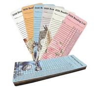 Tarjetas marcadoras de página: 60 tarjetas de seguimiento de libros, suministros de organización de lectura literaria, recordatorio de progreso del estudio, apoyo práctico de aprendizaje para amantes