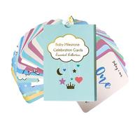 Tarjetas Mensuales De Hitos Para Niños 50x | Carteles de Hitos Mensuales Decoración Shower 1-12 Meses, Tarjetas Mensuales de Fotos para Niños y Niñas desde Bebé