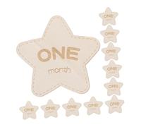 Tarjetas Mensuales para Niño en Forma de Pentágono de Madera, 12 Piezas