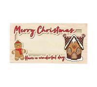 Tarjetas Monedero De Navidad,Monedero De Navidad - Monedero de Madera Titular de Dólar,7 x 3,5 Pulgadas de Monedero de Billetes de Plata de Vacaciones para la decoración de Navidad, sí, Se référer au