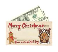 Tarjetas Monedero De Navidad,Monedero De Navidad, Titular de Plata Único de Navidad de Madera, Adornos Lindos de Monedero de 7 X 3,5 Pulgadas para Mamá, Papá, Amigos, sí, Se référer au descriptif