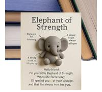 Tarjetas Motivacionales,Decoración Pequeña de Elefante - Elefantes Coleccionables Símbolo de Esperanza - Para Chica Adolescente Mujer Madre Escritorio Estantería Mesilla Trabajo