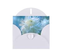 Tarjetas navideñas de papel blanco nacarado de 10 x 15 cm, tarjetas de felicitación con impresión de cien peonías florecientes de MSRHIUEF para Navidad, cumpleaños, aniversario de boda e invitaciones