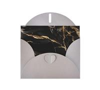 Tarjetas navideñas de papel gris perlado de 4 x 6 pulgadas, tarjetas de felicitación con imagen de mármol negro dorado para Navidad, cumpleaños, aniversario de boda e invitaciones de fiesta