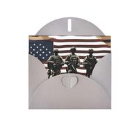 Tarjetas navideñas de papel nacarado gris de 4 x 6 pulgadas, DDCXZPP de soldados militares estadounidenses, tarjetas de felicitación patrióticas para Navidad, cumpleaños, aniversario de boda e
