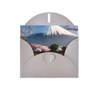 Tarjetas navideñas de papel nacarado gris de 4 x 6 pulgadas, DDCXZPP Mt. Fuji a principios de primavera, tarjetas de felicitación para Navidad, cumpleaños, aniversario de boda e invitaciones de fiesta