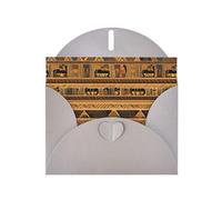 Tarjetas navideñas de papel nacarado gris de 4 x 6 pulgadas, tarjetas de felicitación con frescos egipcios DDCXZPP para Navidad, cumpleaños, aniversario de boda e invitaciones de fiesta