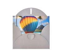 Tarjetas navideñas de papel nacarado gris de 4 x 6 pulgadas, tarjetas de felicitación con imagen de globo aerostático DDCXZPP Hawaii para Navidad, cumpleaños, aniversario de boda e invitaciones de