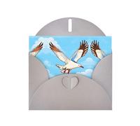Tarjetas navideñas de papel nacarado gris de 4 x 6 pulgadas, tarjetas de felicitación con imagen de gaviotas voladoras DDCXZPP para Navidad, cumpleaños, aniversario de boda e invitaciones de fiesta