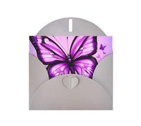 Tarjetas navideñas de papel nacarado gris de 4 x 6 pulgadas, tarjetas de felicitación con imagen de mariposa púrpura DDCXZPP para Navidad, cumpleaños, aniversario de boda e invitaciones de fiesta