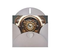 Tarjetas navideñas de papel nacarado gris de 4 x 6 pulgadas, tarjetas de felicitación DDCXZPP Steampunk para Navidad, cumpleaños, aniversario de boda e invitaciones de fiesta