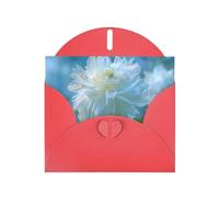 Tarjetas navideñas de papel nacarado rojo de 10 x 15 cm, tarjetas de felicitación con impresión de cien peonías en MSRHIUEF para Navidad, cumpleaños, aniversario de boda e invitaciones de fiesta