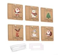 Tarjetas Navideñas para Dinero 6Pcs con Diseños Festivos(A) | Diseños festivos con Santa, para reno y oso, para ideal para mejorar el espíritu navideño al regalar dinero