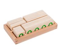 Tarjetas numéricas de madera - Juguetes Montesori para matemáticas, ficha numeral de 1-9000 para niños | Tarjetas de cuenta de madera para actividades preescolares, educación temprana