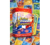 Tarjetas oficiales francesas, 50 tarjetas de colección, 45 cartas comunes y raras + 5 tarjetas brillantes + 1 tarjeta ultra rara, calidad premium sin duplicados, para niños y coleccionistas