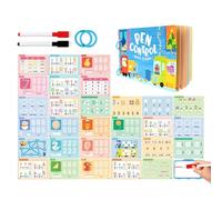 Tarjetas para el control de la pluma para la escritura - Educación temprana interactiva, juego para práctica de caligrafía con tarjetas de control de bolígrafo, para niños de 2 a 6 años de edad