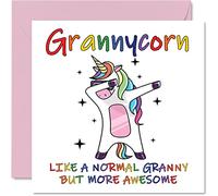 Tarjetas para el día de la madre para abuela - Grannycorn - Tarjeta del día de la madre de nieto nieto, abuela de feliz cumpleaños, tarjeta de gran unicornio, tarjetas de felicitación divertidas de