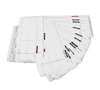 Tarjetas perforadas, 20 tarjetas perforadoras de 24 puntadas para máquina de tejer, máquina de tejer plana, tarjetas perforadoras con patrón de máquina, precisión práctica, suave, duradera, doble