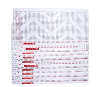 Tarjetas Perforadas Plástico Blanco Suave Durable Tarjetas de índice perforadas profesionales para máquina de tejer de caña plateada SRP325 SRP50 SRP60 SRP60N Uso doméstico Juego