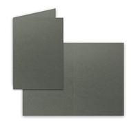 Tarjetas plegables A6, 700 tarjetas, color antracita (gris), 10,5 x 14,8 cm. Tarjetas plegables para invitaciones, saludos, para manualidades, FarbenFroh by GUSTAV NEUSER