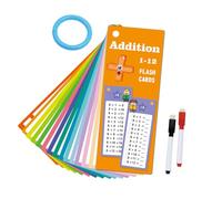 Tarjetas portátiles de estudio de matemáticas para niños en edad preescolar, tarjetas de práctica para escribir, herramienta de educación temprana, reutilizables, cuatro tarjetas de operaciones