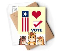 Tarjetas postales con texto en inglés "I Love Democratic Vote Election"