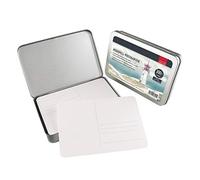 Tarjetas postales de acuarela en una caja de joyas, incluye lápiz HB para dibujos.