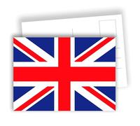 Tarjetas postales de la bandera británica con diseño icónico de la bandera británica, ideal para los amantes de Londres, juego de 10 tarjetas planas (A6), reverso para escribir