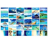 Tarjetas postales de viaje, juego de 30 tarjetas postales variadas que representan sitios de viaje famosos de todo el mundo, postales surtidas a granel, 4 x 6 - Maldivas