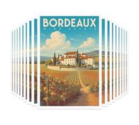 Tarjetas postales de viaje vintage de todo el mundo, paquete de 20 tarjetas postales de viaje con el mismo diseño de 4 x 6 pulgadas, juego de postales escénicas retro a granel para correo, intercambio