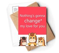 Tarjetas postales Nothing Will Change My Love, sobres, tarjetas, correo, año, caballo