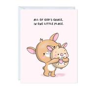 Tarjetas religiosas, tarjeta de bautizo, tarjeta de cita bíblica, oración, primera comunión, bautizo, baby shower, confirmación, tarjeta de felicitación de boda (All Of God's Grace In One Little