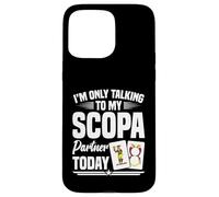 Tarjetas Scopa Italiano Jugador de Cartas Italiano Talking Scopa Carcasa para iPhone 15 Pro Max