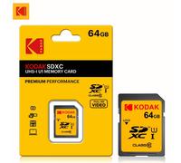 Tarjetas SD KODAK C10 de memoria flash de velocidad disponibles en capacidades de 32GB, 64GB y 128GB, adecuadas para cámaras DSLR