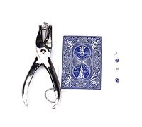 Tarjetas Tarjeta de perforación con agujero mágico + Puch Bicicleta Ilusión Trucos de magia Tarjeta con agujero en movimiento Tarjeta de transferencia hueca Truco Primer plano Accesorios mágicos