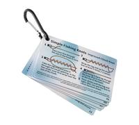Tarjetas tutoriales de Nudo de, guía Impermeable, 9 x 5,8 cm, Puntas de Nudo de Pescador, Manual de guía de, Estructura de diseño lógico, para Hombres, maridos, Mujeres, Principiantes