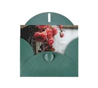 Tarjetas y sobres en blanco con estampado de cascada y flores de 5 x 6 pulgadas para invitaciones de cumpleaños de boda y todas las ocasiones